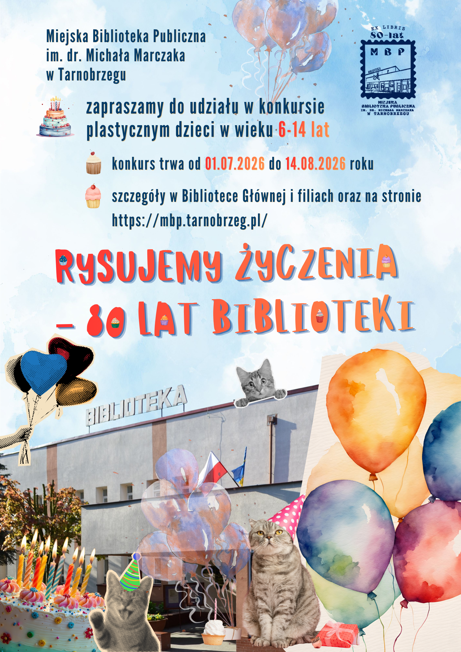 „Rysujemy życzenia” – konkurs literacko-plastyczny z okazji 80-lecia Biblioteki